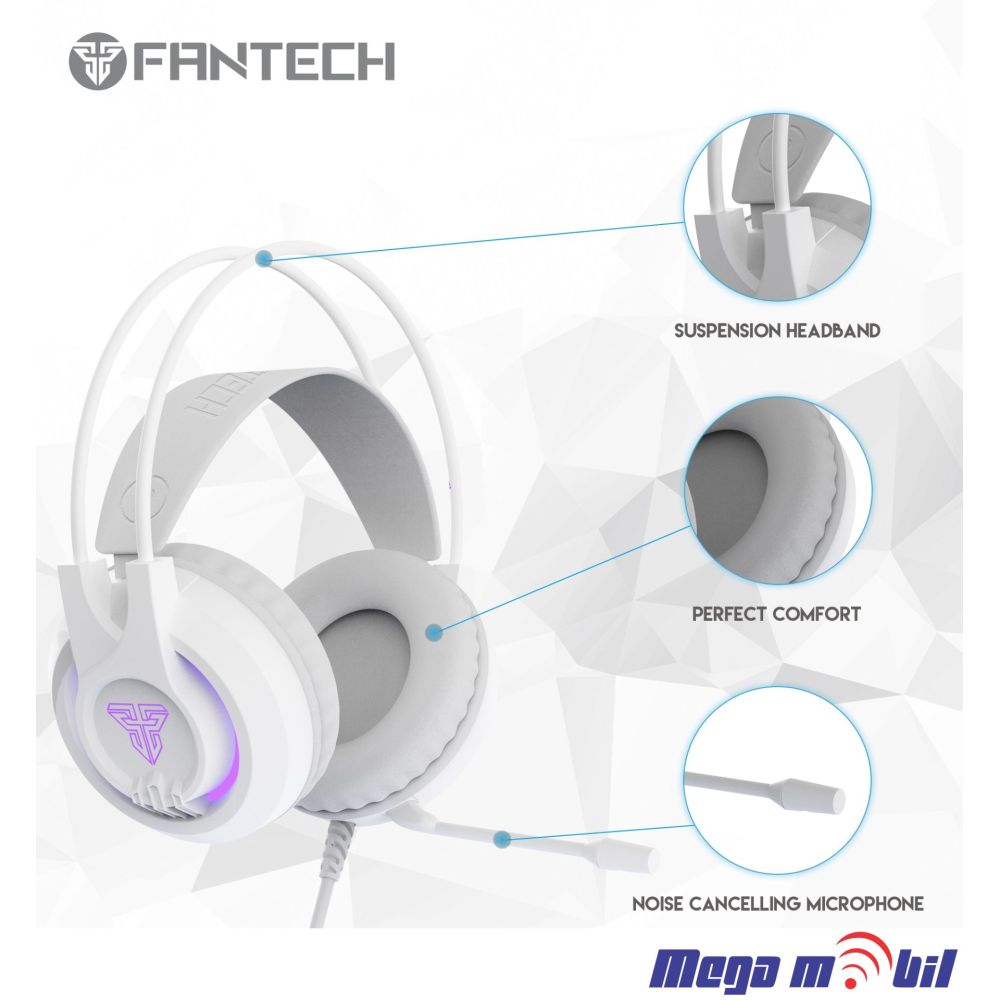 Slusalki Fantech Gaming HG20 CHIEF II white